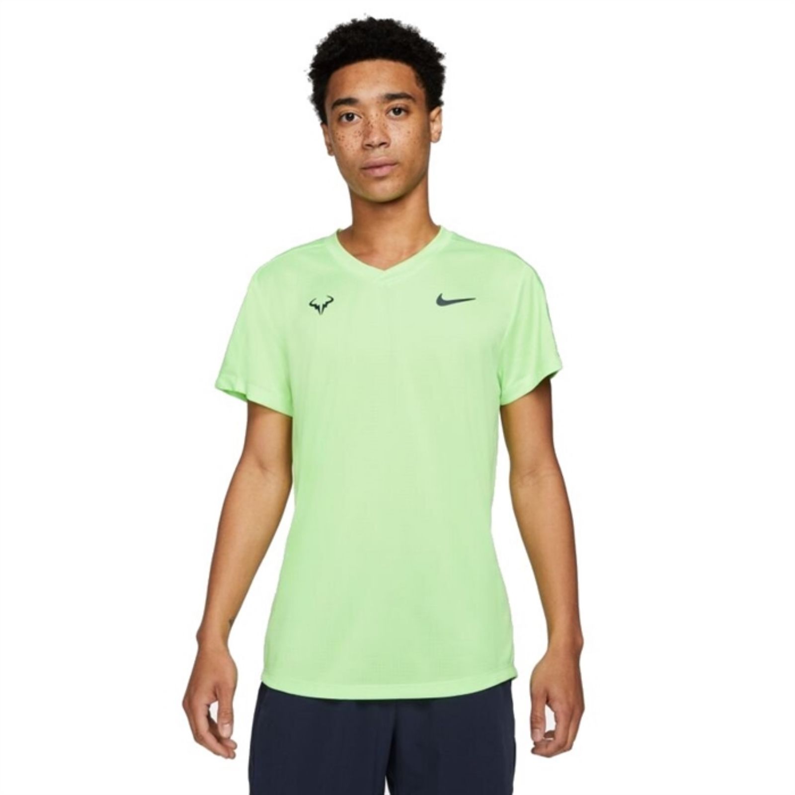 Nike Rafa Challenger T Shirt Lime Glow / Obsidian